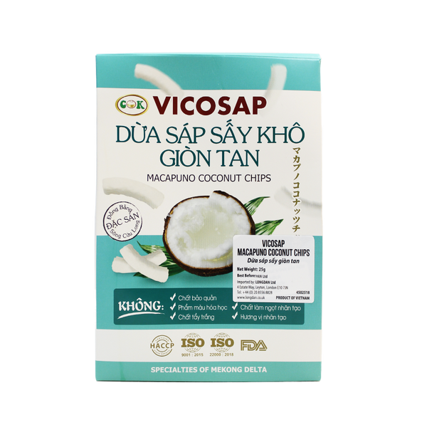 Vicosap Macapuno Coconut Chips 25g (Case 30) - Longdan Official