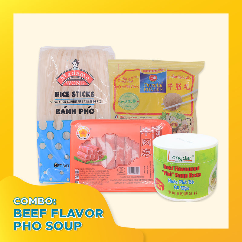 Combo Beef Flavour Pho Soup - Pho Bo (Frozen) - Longdan Online Supermarket