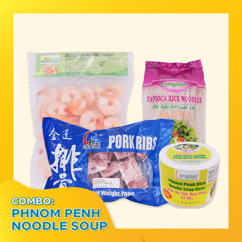 Combo Phnom Penh Noodle Soup - Hu Tieu Nam Vang (Frozen) - Longdan Online Supermarket