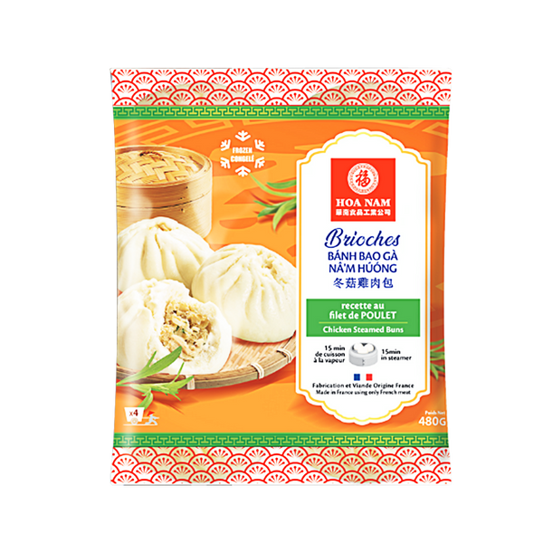Hoa Nam Chicken & Mushroom Steamed Buns 480g (Frozen)