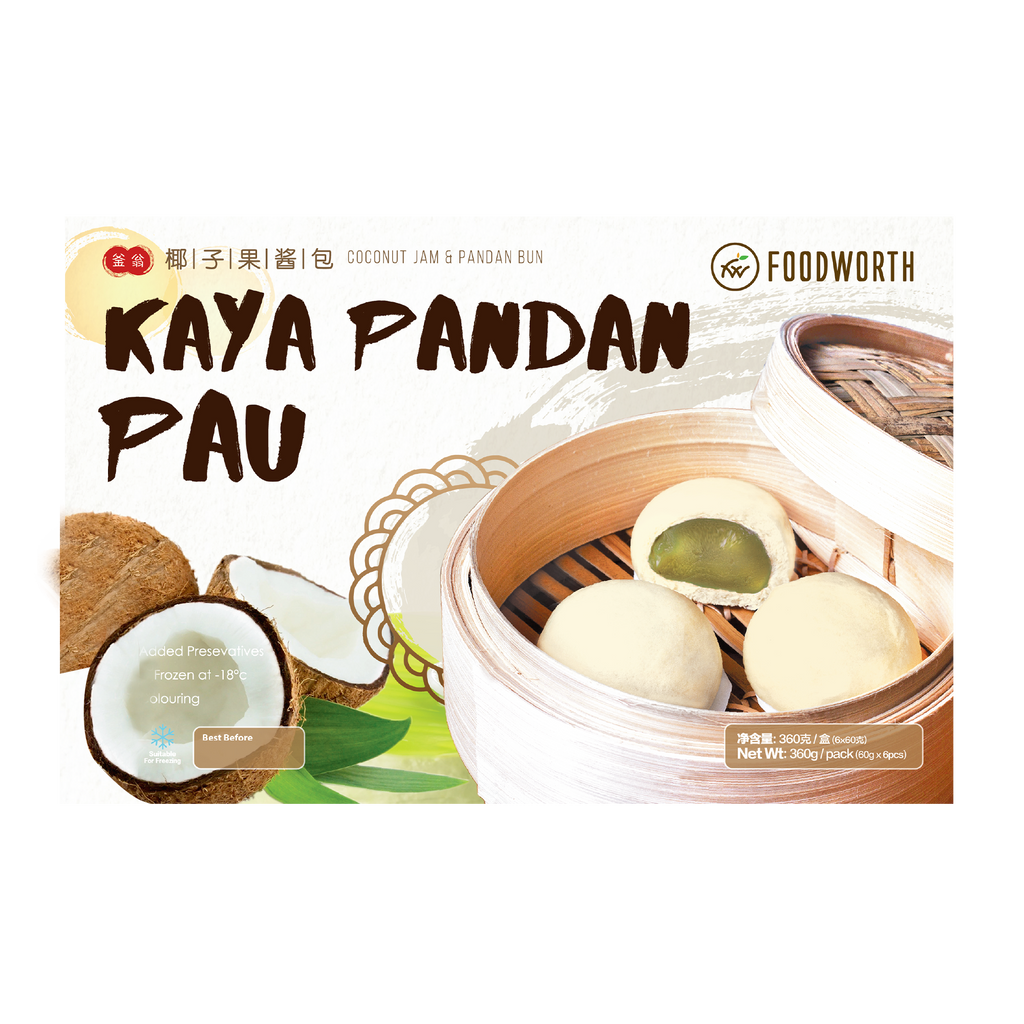 FOODWORTH Kaya Pandan Bun 360g (Frozen) - Longdan Official Online Store