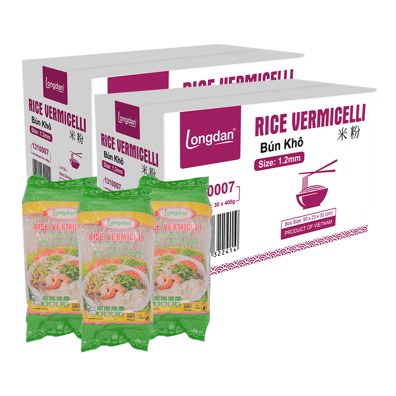 Longdan Rice Vermicelli 1.2mm 400g (Case 30) - Longdan Official