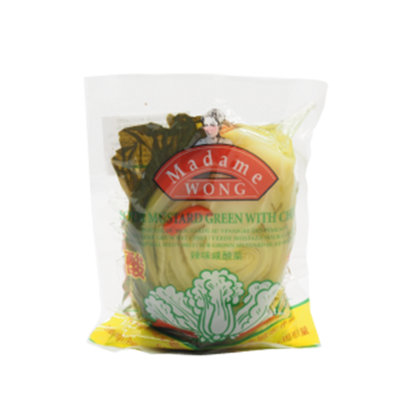 MADAME WONG Pickled Sour Mustard Green With Chilli 300g (Case 36) - Longdan Official