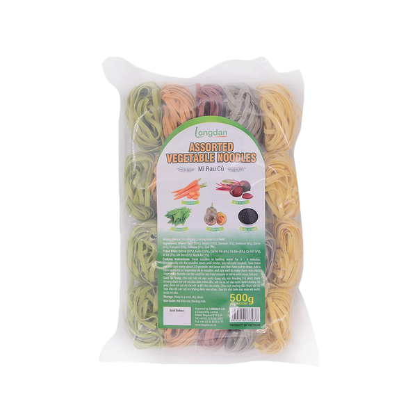 Longdan Assorted Vegetables Noodle 500g (Case 20) - Longdan Official