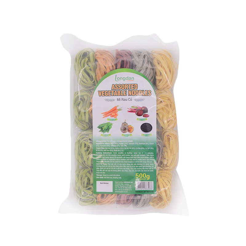 Longdan Assorted Vegetables Noodle 500g (Case 20) - Longdan Official