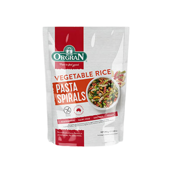 ORGRAN - Gluten Free Vegetable Rice Spirals Wheat & Gluten Free 250g - Longdan Official Online Store