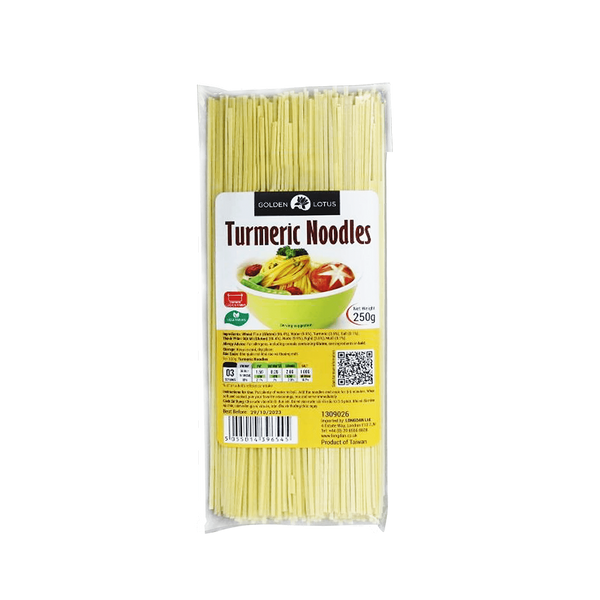 Golden Lotus Turmeric Noodles 250G (Case 20) - Longdan Official