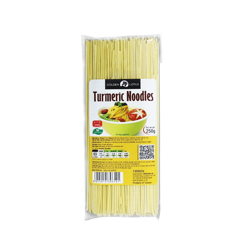 Golden Lotus Turmeric Noodles 250G (Case 20) - Longdan Official