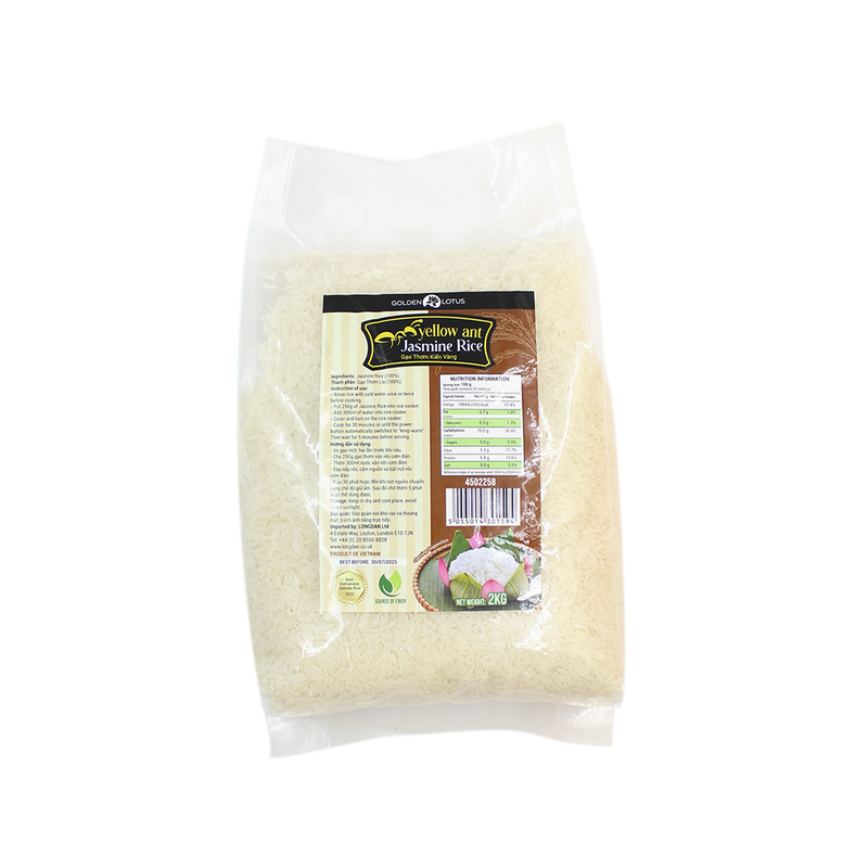 Yellow Ant Jasmine Rice 2kg (Case 5) - Longdan Official