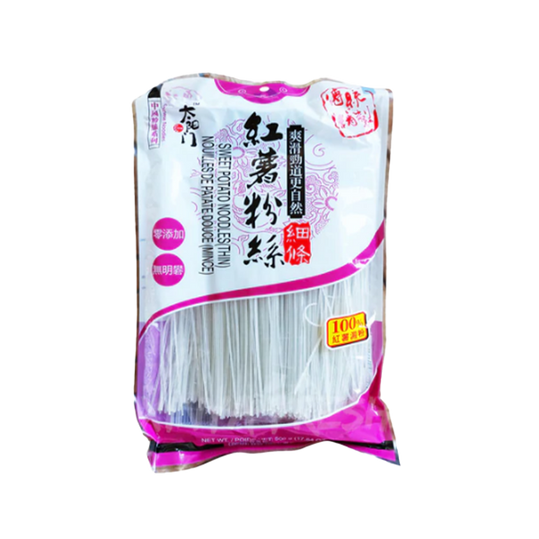 TAI YANG MEN 100% Sweet Potato Noodles Thin 500g - Longdan Official