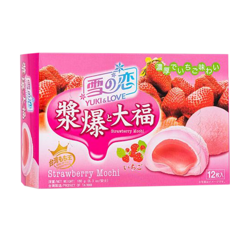 YUKI & LOVE Strawberry Flavoured Mochi 180g - Longdan Official