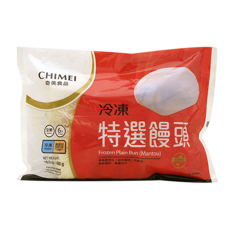 CHIMEI Plain Bun (Mantou) 480g (Frozen) - Longdan Official Online Store