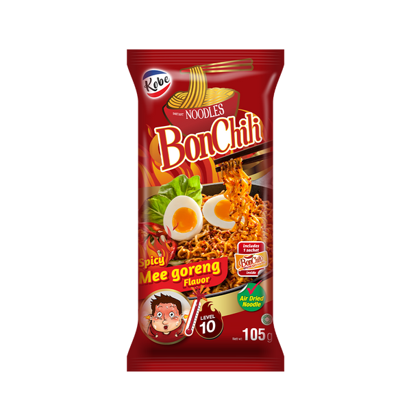 Kobe Mie Instant Noodle Bonchili Lv 10 105g - Longdan Official