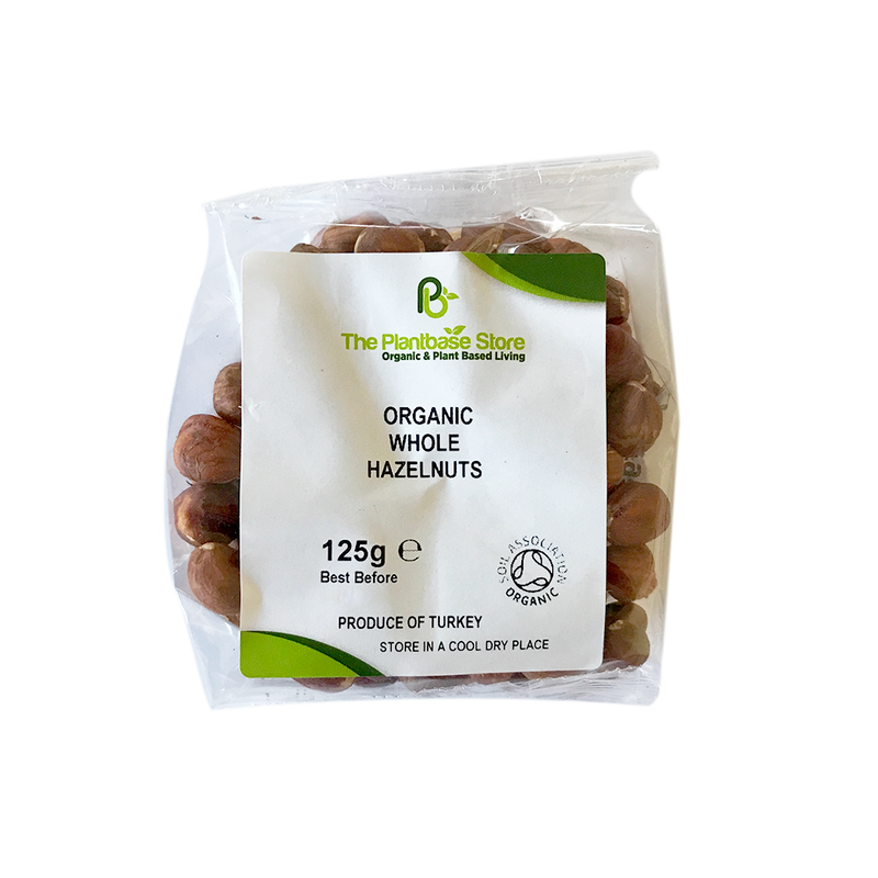 The Plantbase Store Organic Hazelnuts Whole Raw 125g - Longdan Online Supermarket