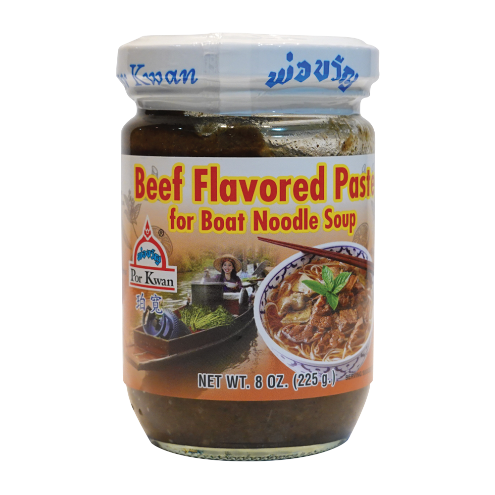 POR KWAN Beef Flavor Paste For Boat Noodles Soup 225g
