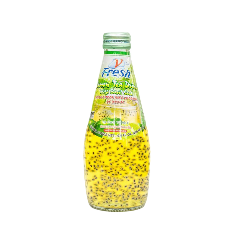 V-Fresh Lemon Tea With Basil Seed (Bottle) 290ml - Longdan Official Online Store
