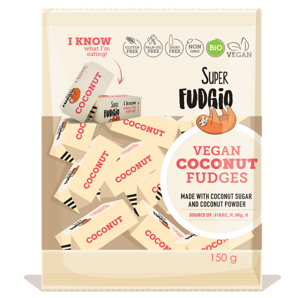 Super Fudgio Organic & Vegan Coconut Fudge 150g - Longdan Online Supermarket