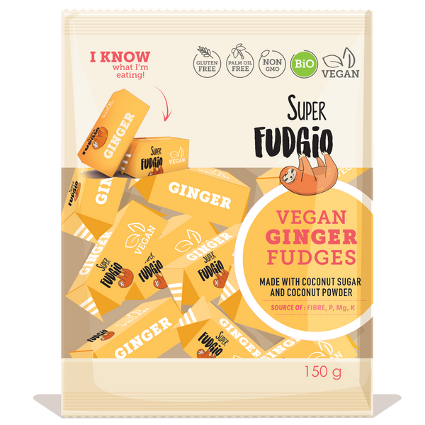Super Fudgio Organic & Vegan Ginger Fudge 150g - Longdan Official Online Store