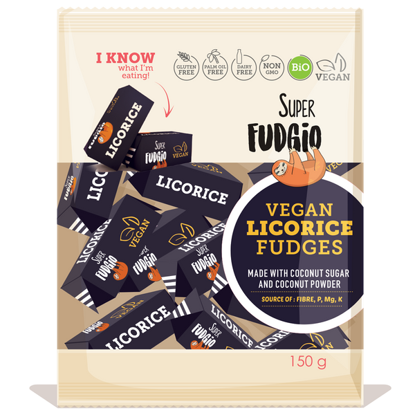 Super Fudgio Organic & Vegan Licorice Fudge 150g - Longdan Official Online Store