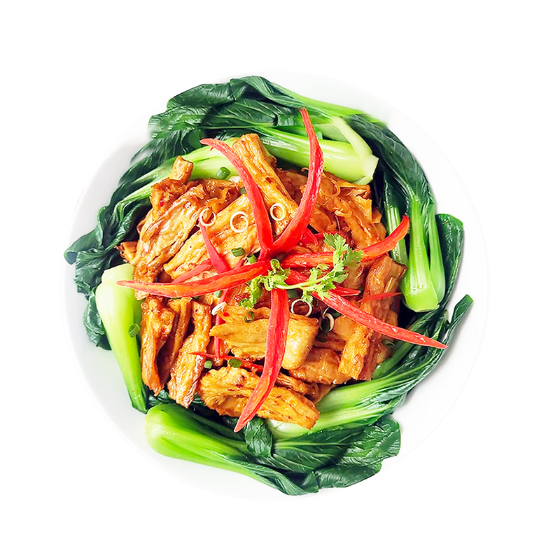 The Plantbase Store Canned Vegetarian Lemongrass Chilli Beancurd Skin Stir Fry 200g (Case 12) - Longdan Official