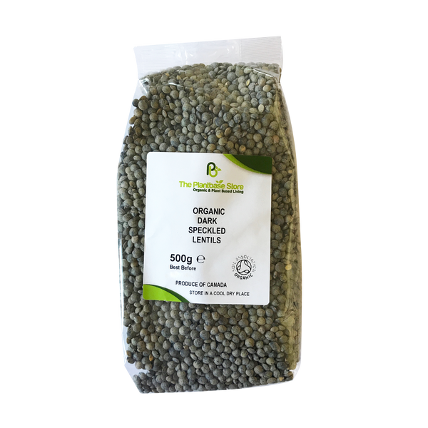 The Plantbase Store Organic Lentils Dark Speckled 500g - Longdan Online Supermarket