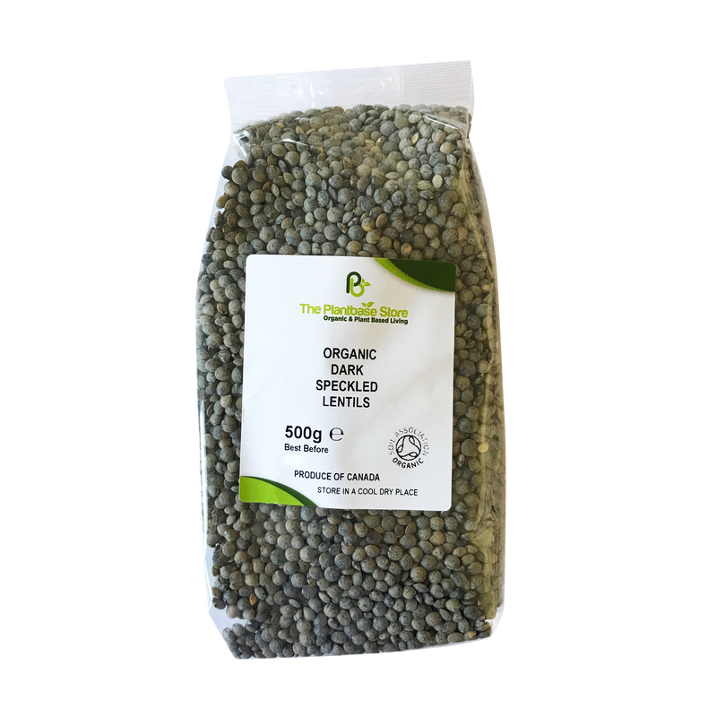 The Plantbase Store Organic Lentils Dark Speckled 500g - Longdan Online Supermarket
