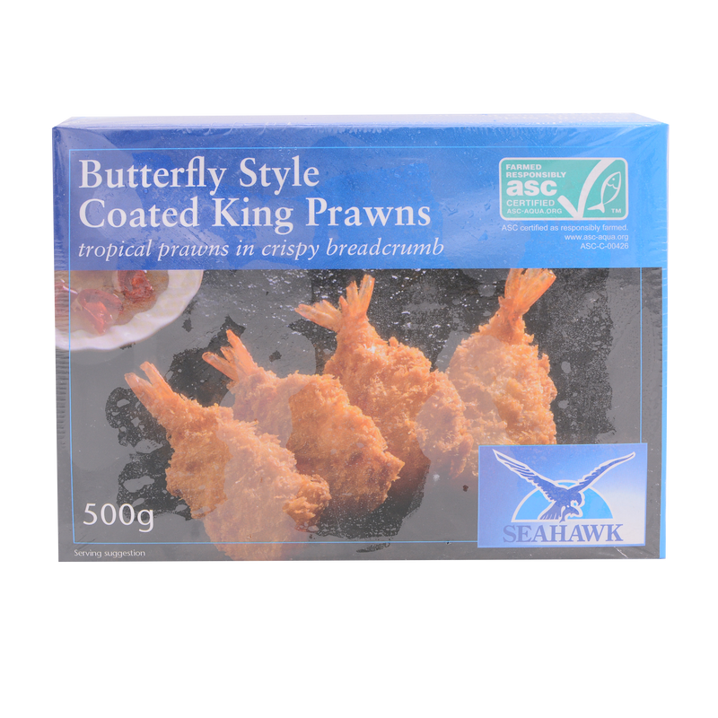 Seahawk Crumbed Butterfly King Prawn 500g (Frozen) - Longdan Online Supermarket