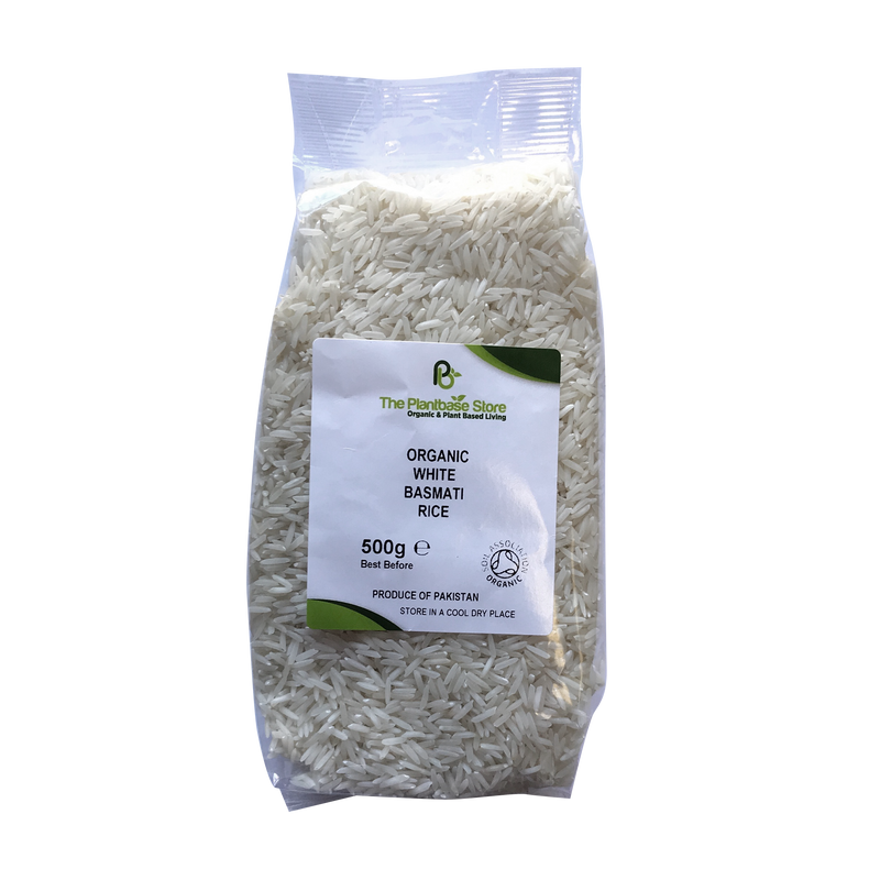 The Plantbase Store Organic White Basmati Rice 500g - Longdan Online Supermarket