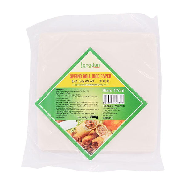 Longdan Rice Paper 17cm (Square) 500g - Longdan Online Supermarket